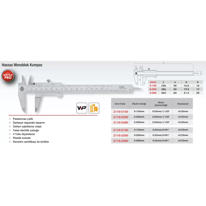 Werka Pro Hassas Monoblok Kumpas