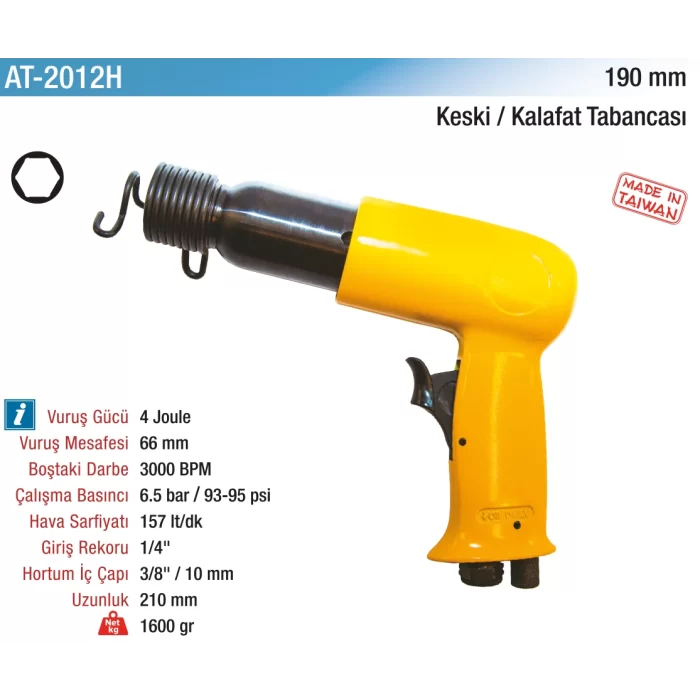 190 mm. Keski/Kalafat Tabancası HEX