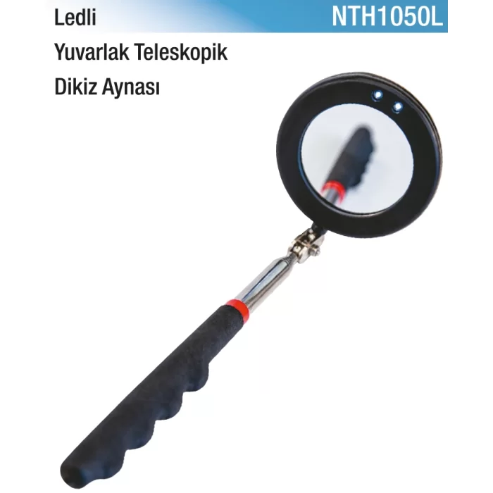 50 mm. Ledli Yuvarlak Teleskopik Dikiz Aynası