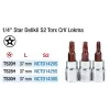 1/4 Crv Star Delikli S2 Torx Lokma