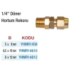 1/4 Döner Hortum Rekoru 8x12mm - 5 Adet