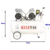 Kuletaş Süper Sessiz Yağsız Kompresör 60 Litre Çift Motor 2 Hp 8 Bar