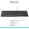 Logitech K120 Q Kablolu Klavye USB Siyah 920-002505