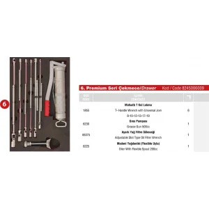 6. ÇEKMECE PREMİUM SERİSİ DOLAP 9 PARÇA