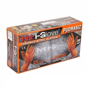 7 Mil Turuncu Nitril Eldivenler