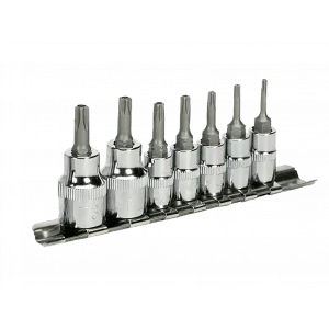 7 Parça 1/4 CR-V Star Delikli Torx Lokma Seti