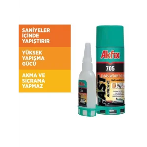 Akfix 705 Hızlı Yapıştırıcı 200 ml + 50 gr