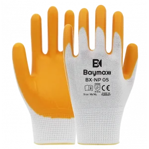 BX-NP 05 POLYESTER ÖRME NİTRİL ELDİVEN BAYMAX