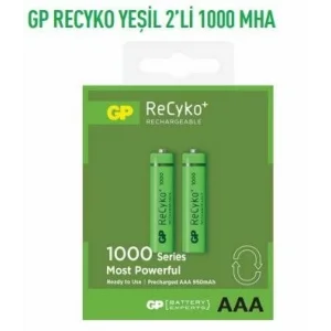 GP100AAAHCEMTR2GB2 RECYKO YEŞİL 2Lİ 1000 MHA İNCE PİL