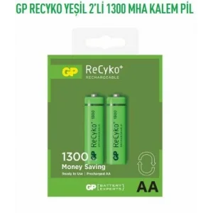 GP130AAHCEMTR-2GB2 RECYKO YEŞİL 2Lİ 1300 MHA KALEM PİL