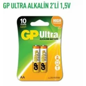 GP15AU-2U2 ULTRA ALKALİN 2Lİ 1,5V KALEM PİL