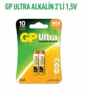 GP24AU-2U2 ULTRA ALKALİN 2Lİ 1,5V İNCE PİL