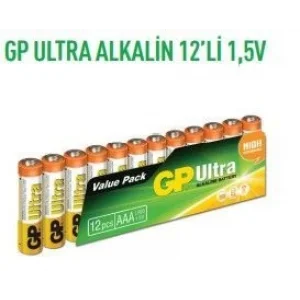 GP24AU-S12 ULTRA ALKALİN 12Lİ 1,5V İNCE PİL