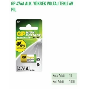 GP476AF 476A ALK.YÜKSEK VOLTAJ TEKLİ 6V PİL