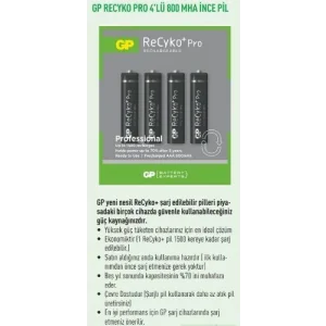GP85AAAHCBE2GB4 RECYKO PRO 4LÜ 800 MHA İNCE PİL