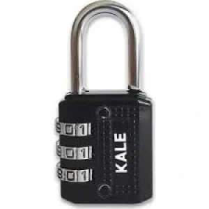 KALE ŞİFRELİ ASMA KİLİT SİYAH 3 BASAMAKLI