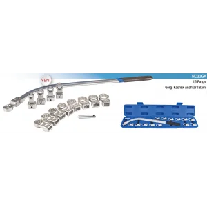 Hepsicinde 15 Parça Gergi Kasnak Anahtar Takımı