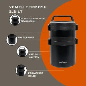 ROX CAMPING 2.2 LT YEMEK TERMOSU