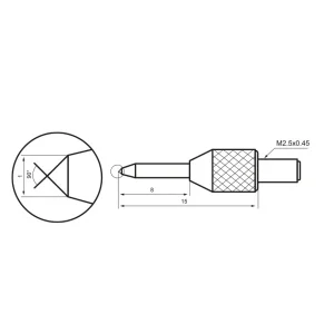 Çelik Konik Sivri Temas Ucu L15