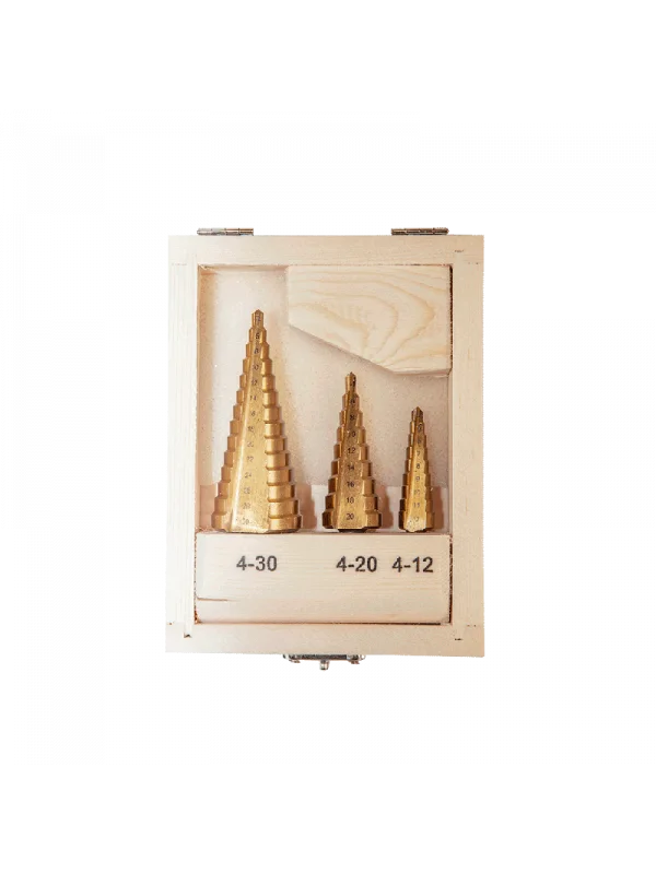 3 Parça Titanyum Kaplı Kademeli Matkap Ucu Takımı