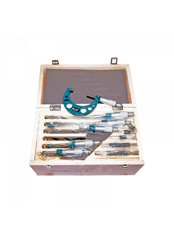 Hepsicinde 0-150 mm. arası 6 Parça Dış Çap Mikrometre Seti