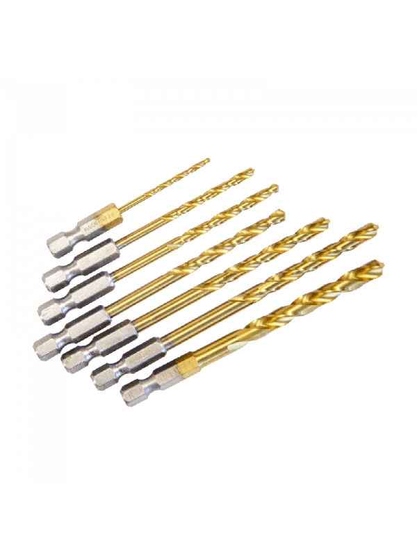 7 Parça Bits Saplı Fully Ground Matkap Ucu Takımı