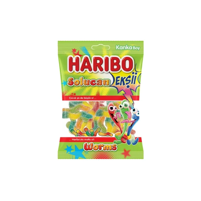 Haribo Ekşi Solucan 80 Gr x 24 lü