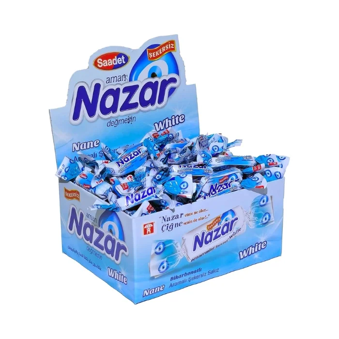 Nazar Whıte Bikarbonatlı Şekersiz Sakız 100 lü