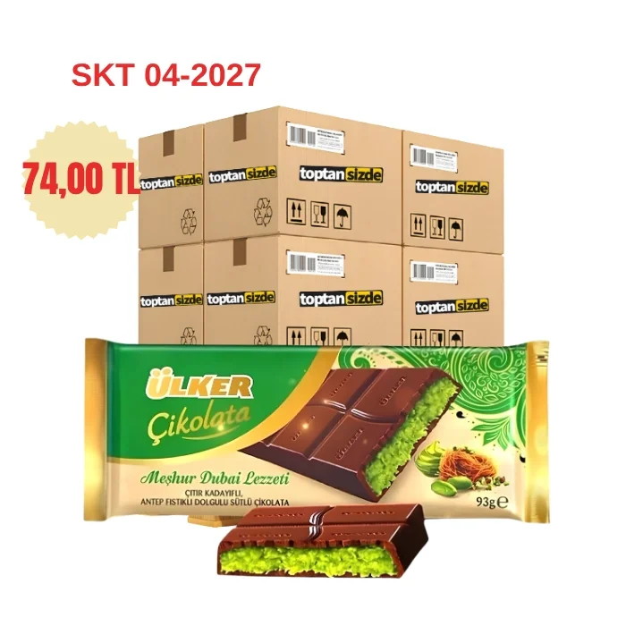 Palet Bazlı Ülker Dubai Kadayıflı Çikolata 93 Gr 5184 Adet