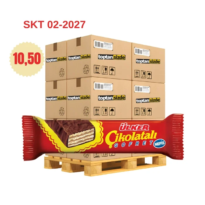 Palet Bazlı Ülker Çikolatali Gofret 36 gr Toplam 9072 Adet