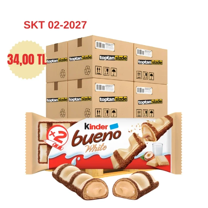 Palet Bazlı Kinder Bueno White Beyaz Çikolata 43,5 gr 7020 Adet