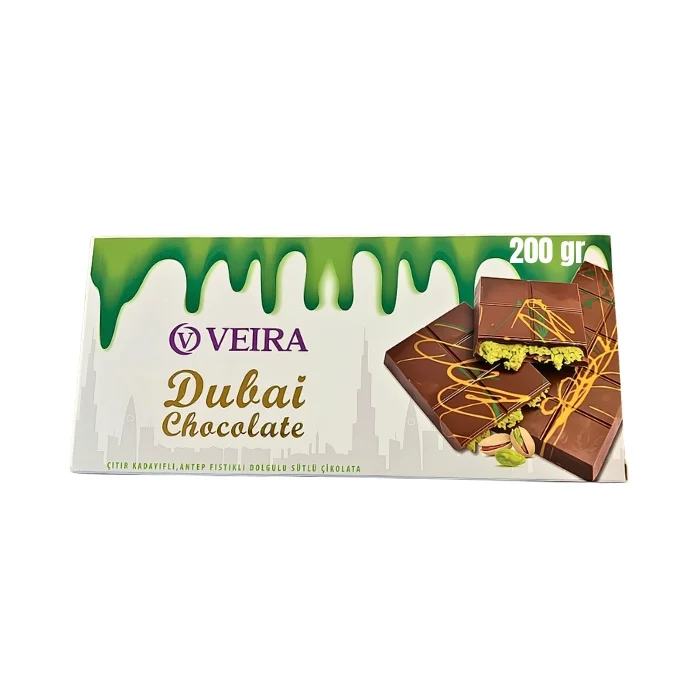 Veira Çıtır Kadayıflı Antep Fıstıklı Dubai Çikolatası 200 gr x 1