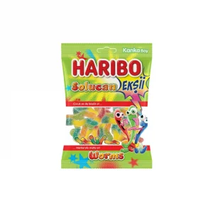 Haribo Ekşi Solucan 80 Gr x 24 lü