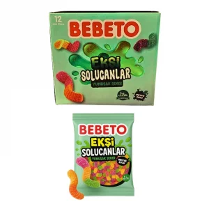 Bebeto Ekşi Solucanlar Jelibon 80 gr x 12