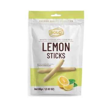 Bolçi Beyaz Çikolata Kaplı Limon Çubuk 80 Gr x 1
