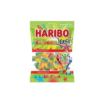 Haribo Ekşi Solucan 80 Gr x 24 lü