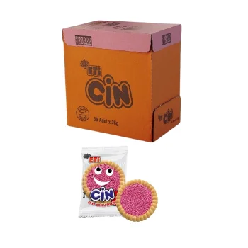 Eti Cin Çilek Soslu Bisküvi 25 gr x 36