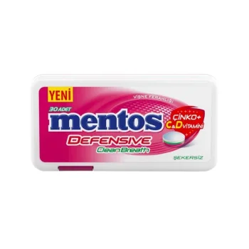 Mentos Defensive Clean Breath Vişne Çinko 21 gr x 12