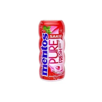 Mentos Pure Fresh Çilekli Sakız 30 gr x 12