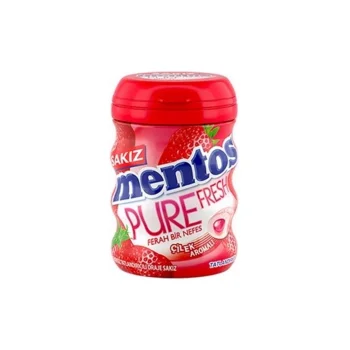 Mentos Pure Fresh Çilekli Sakız 60 gr x 4