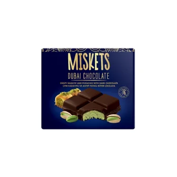 Miskets Dubai Bitter Çikolatası Antep Fıstıklı 100 gr x 12