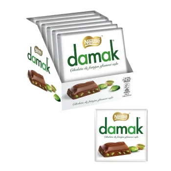 Damak Antep Fıstıklı Kare Çikolata 60 gr x 6