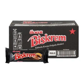 Ülker Biskrem Rulo Bisküvi 100 gr x 18