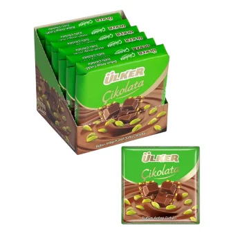 Ülker Antep Fıstıklı Kare Çikolata 65 gr x 6