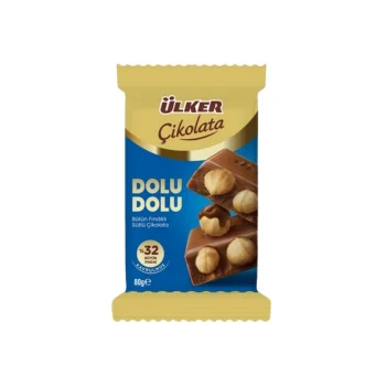 Ülker Dolu Dolu Bütün Fındıklı Sütlü Çikolata 80 gr x 9