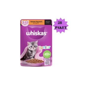 Whiskas Kümes Hayvanlı Poşet Yaş Kedi Maması 85 gr x 28