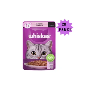 Whiskas Somonlu Poşet Yaş Kedi Maması 85 gr x 28