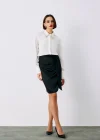 Kuşaklı Mini Etek - SİYAH