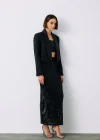 Pul Payetli Midi Etek - SİYAH