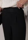 Kemeri Lastikli Rahat Kumaş Pantolon Siyah